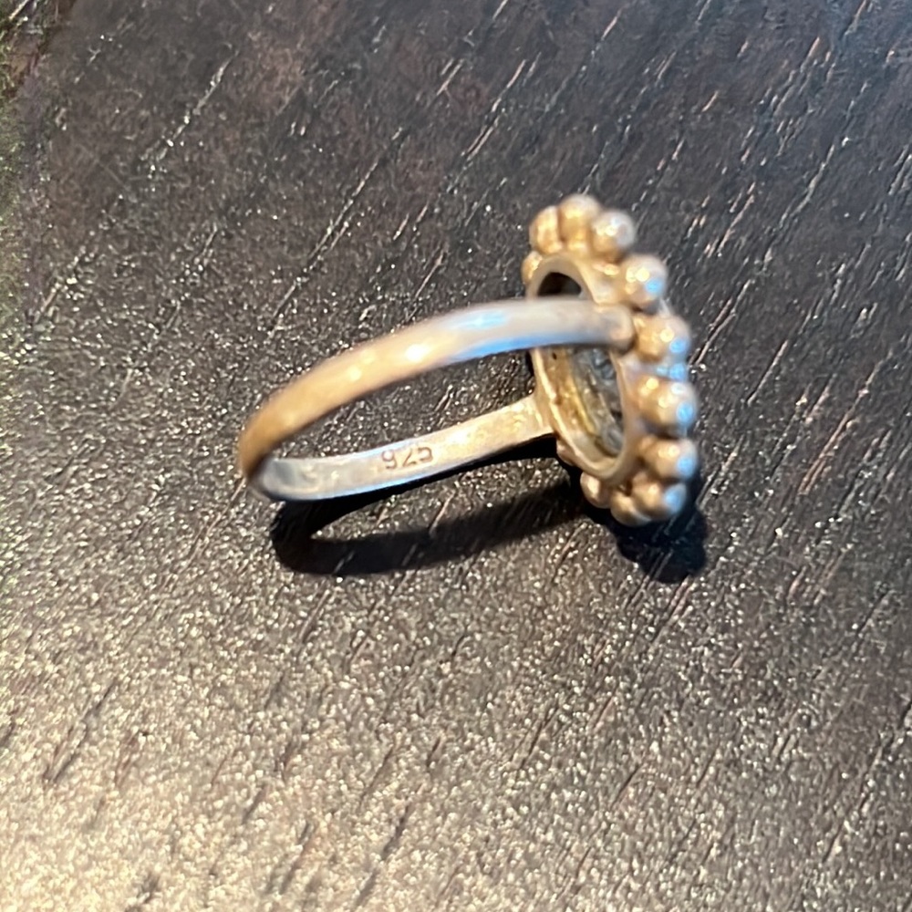 Quartz With Black Specks Statement Ring - image 3